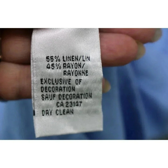 Talbots Linen Blend Midi Button Down Dress-Size 16 - Picture 11 of 15